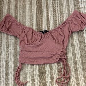 Elegant Pink Off-Shoulder Top